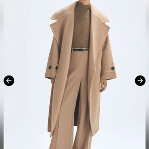 BNWT Reiss Helena Wool and Cashmere Coat in Camel